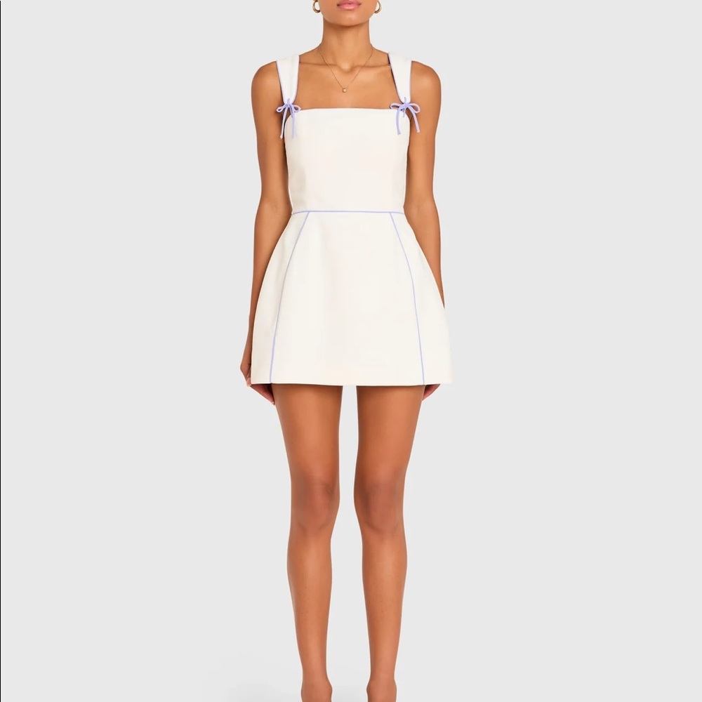 NWT Amanda Uprichard Baylee Romper; Cornsilk/Ivory